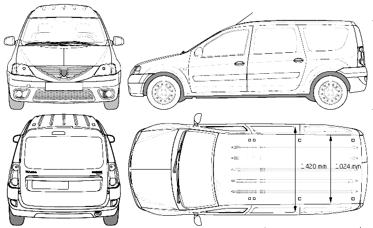 Габаритные размеры renault logan